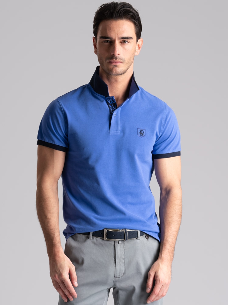 Polo de media manga para hombre con estampado hawaiano