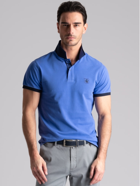 Polo de media manga para hombre con estampado hawaiano