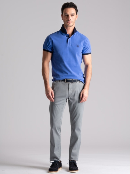 Polo de media manga para hombre con estampado hawaiano