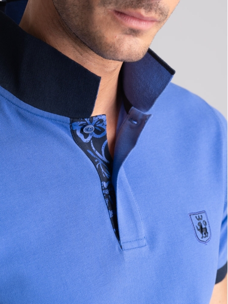Polo de media manga para hombre con estampado hawaiano