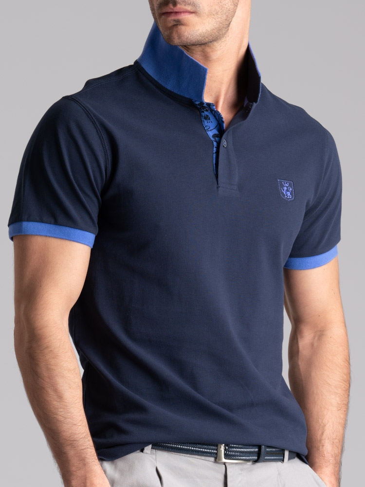 Polo de media manga para hombre con estampado hawaiano