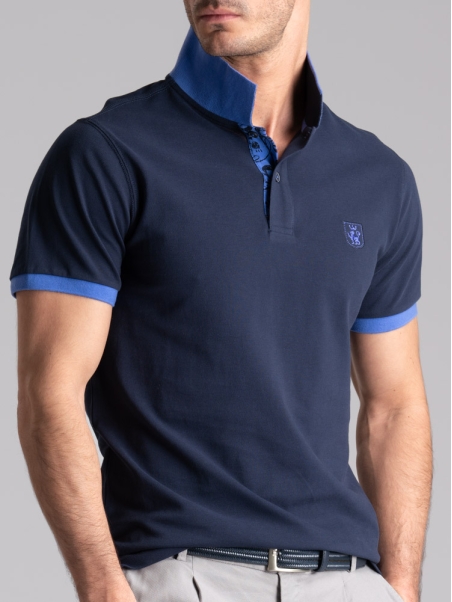 Polo de media manga para hombre con estampado hawaiano