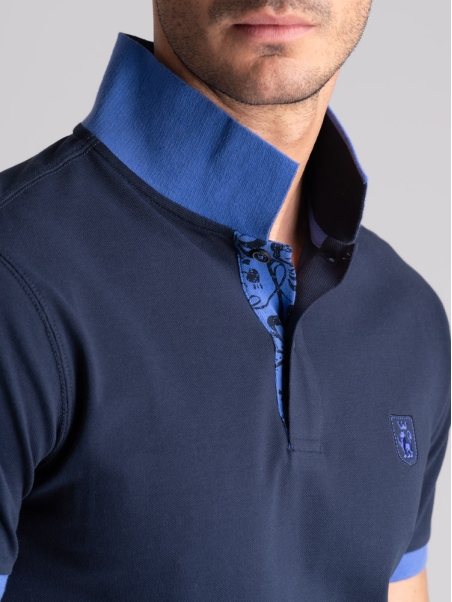 Polo de media manga para hombre con estampado hawaiano
