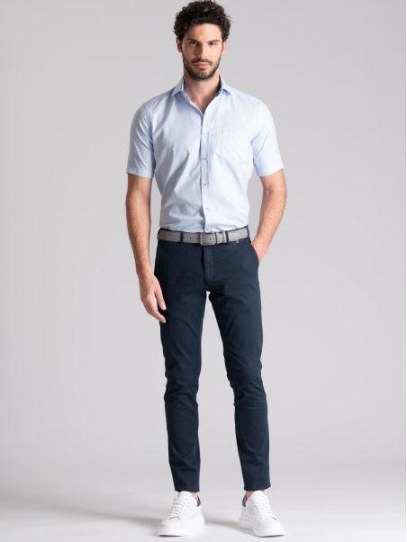 Camicia uomo regular azzurra mezza manica