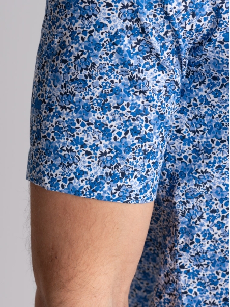 Camicia uomo regular floreale mezza manica