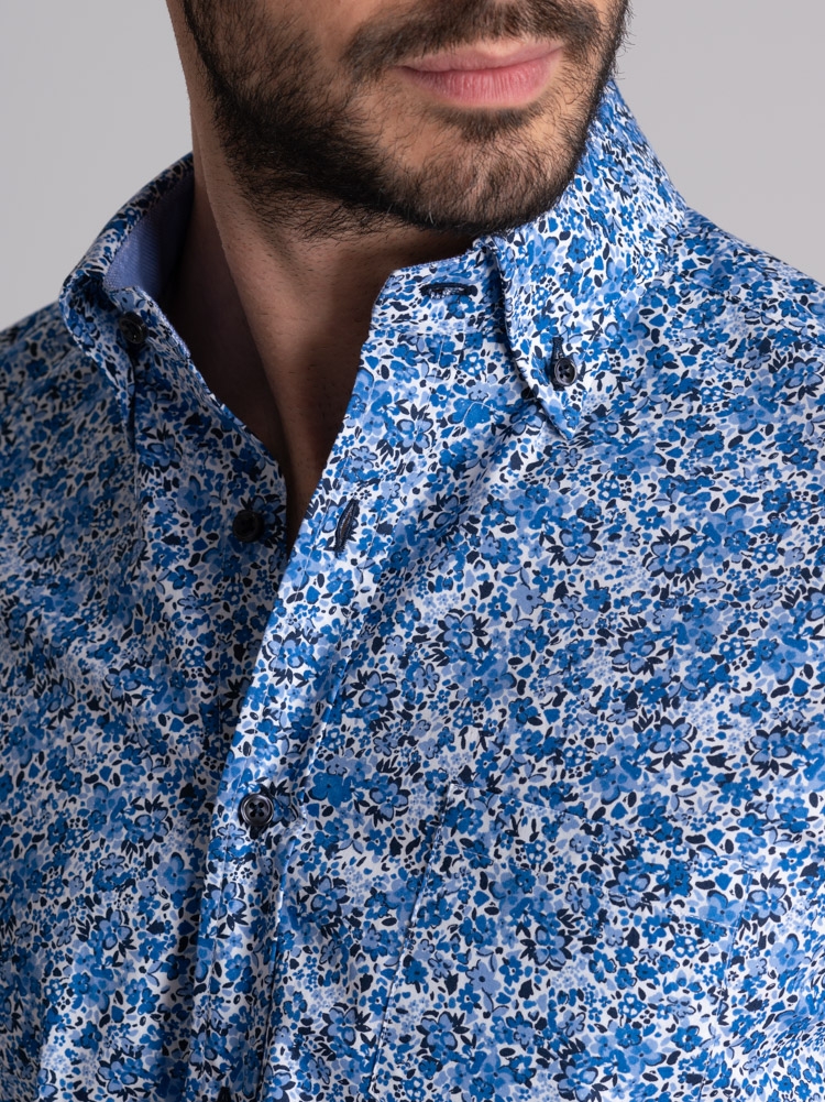 Camicia uomo regular floreale mezza manica
