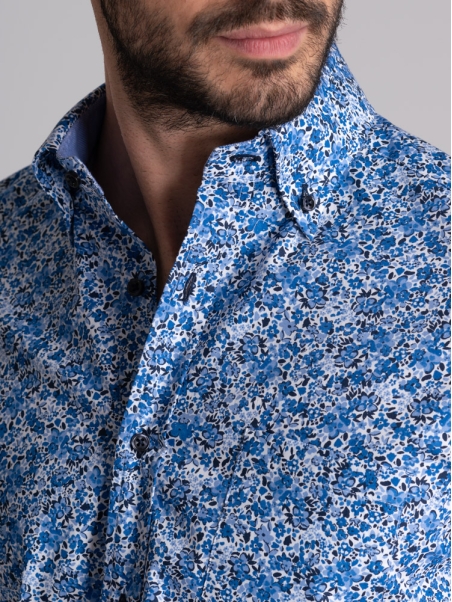 Camicia uomo regular floreale mezza manica