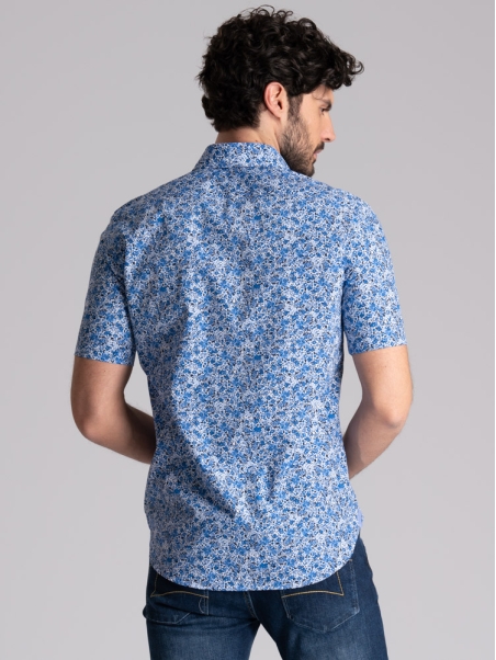 Camicia uomo regular floreale mezza manica