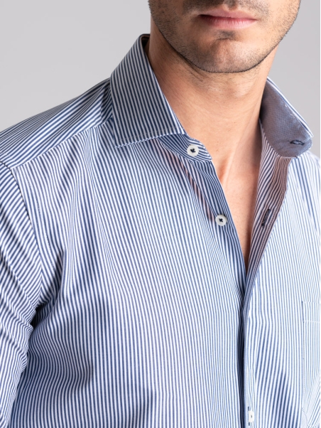 Camicia uomo regular rigata mezza manica