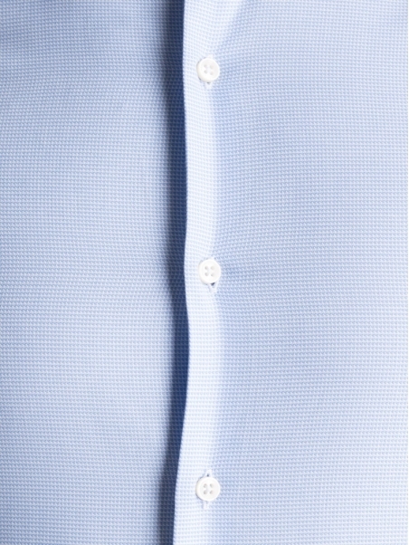 Camicia uomo azzurra armaturata collo semi francese