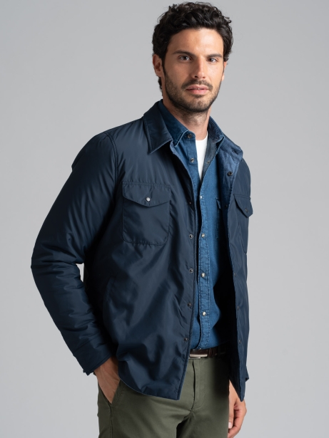 Giubbino stile camicia termica reversibile