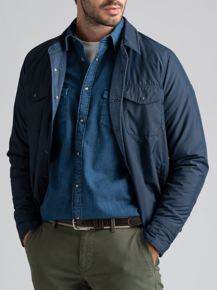 Chaqueta térmica reversible tipo camisa