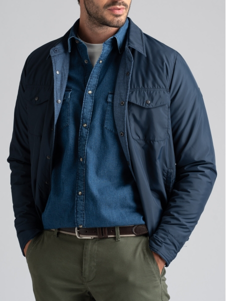 Chaqueta térmica reversible tipo camisa