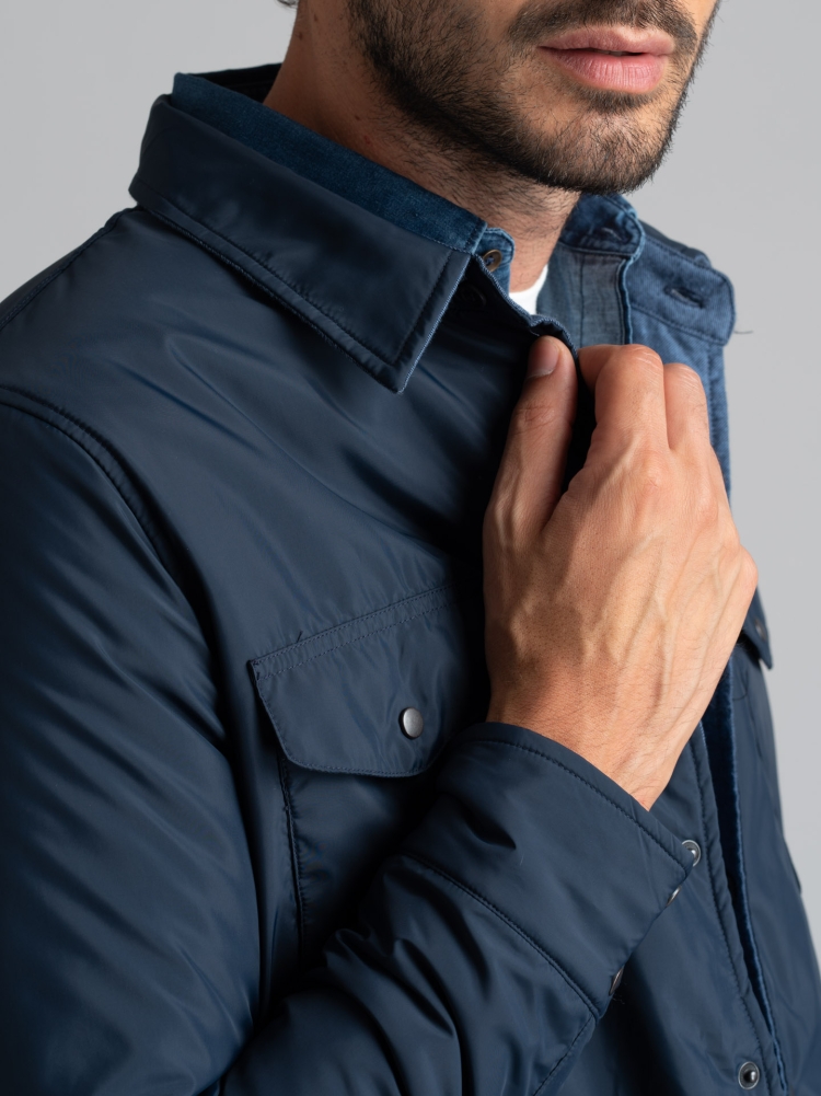 Chaqueta térmica reversible tipo camisa