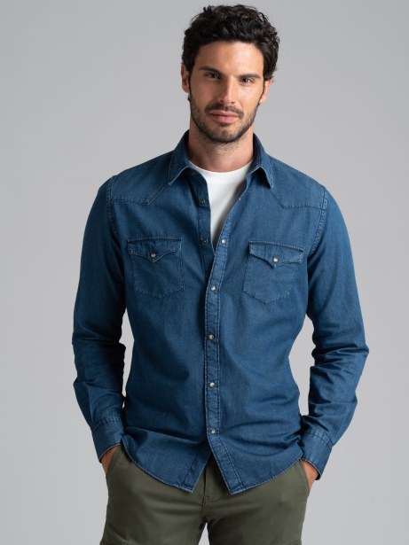 Camicia uomo jeans texana 2