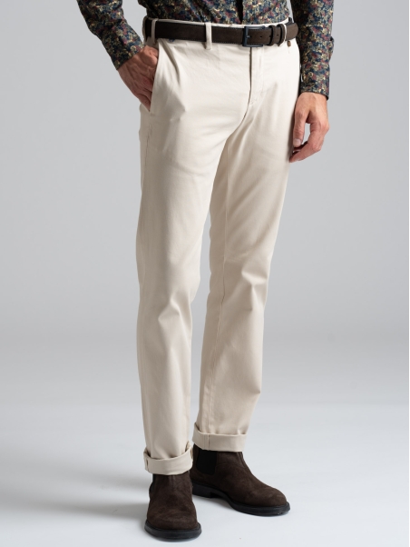 Pantalón de hombre en tejido Broken Twill de tacto cálido