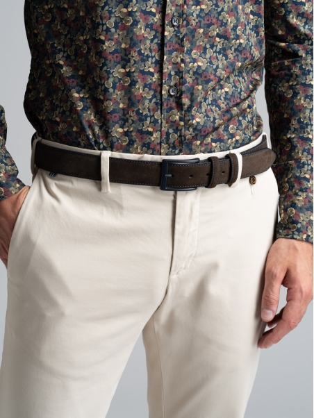 Pantalón de hombre en tejido Broken Twill de tacto cálido