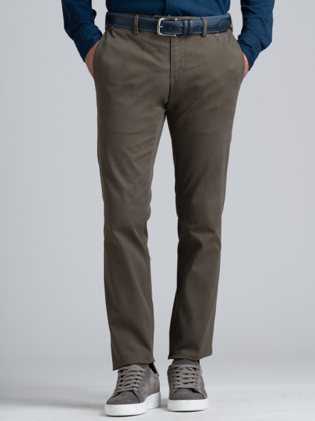Pantalón de hombre en tejido Broken Twill de tacto cálido