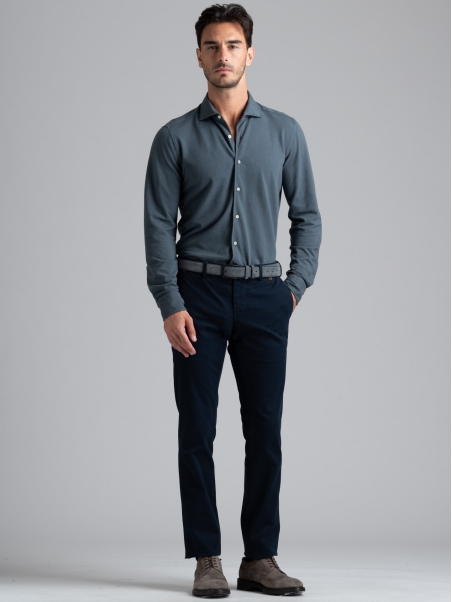 Pantalón de hombre en tejido Broken Twill de tacto cálido