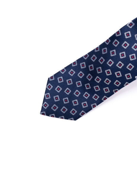 Corbata de caballero de seda microarmada con cuadros