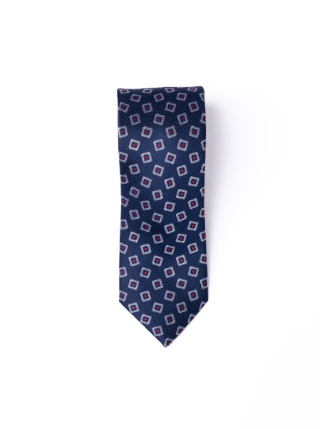 Corbata de caballero de seda microarmada con cuadros