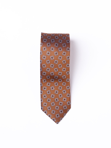 Corbata de caballero de seda microarmada con cuadros