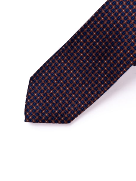 Corbata de caballero de seda con diseño geométrico