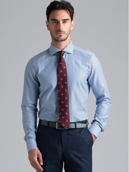 Corbata de caballero de seda con estampado de patos