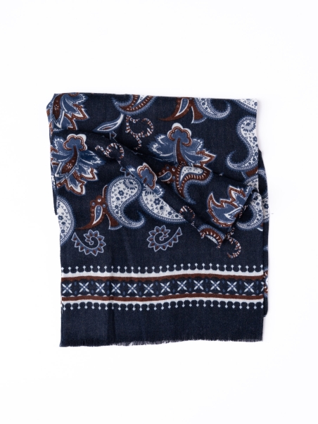 Bufanda de cachemira estampada para hombre