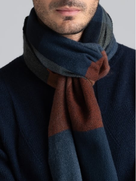Pañuelo de espiga para hombre con diseño maxi madrás