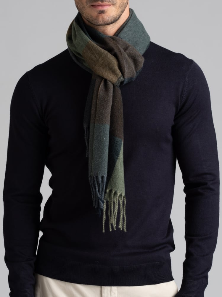 Pañuelo de espiga para hombre con diseño maxi madrás