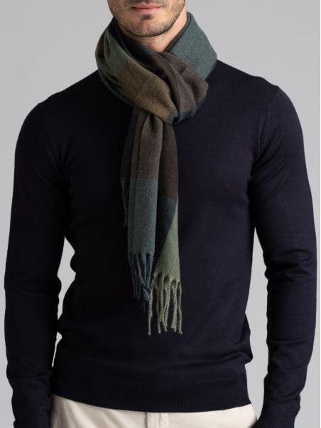 Pañuelo de espiga para hombre con diseño maxi madrás