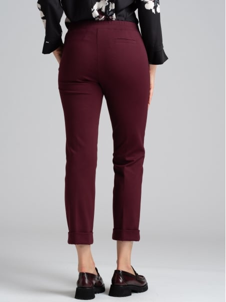 Pantalones de mujer en Punto Milano con vuelta