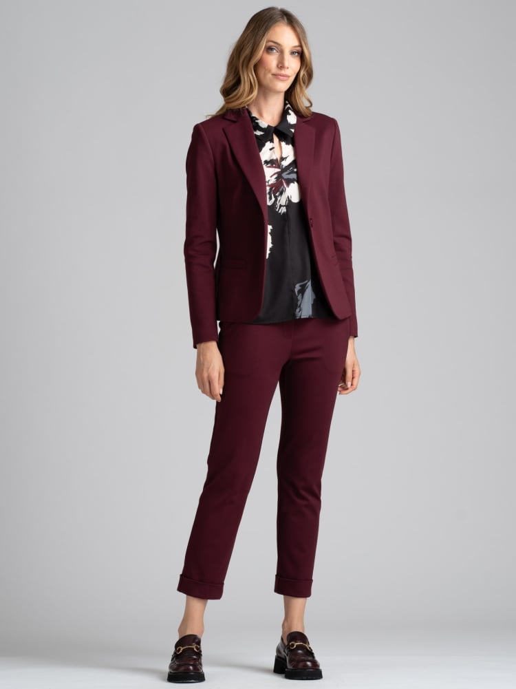 Pantalones de mujer en Punto Milano con vuelta