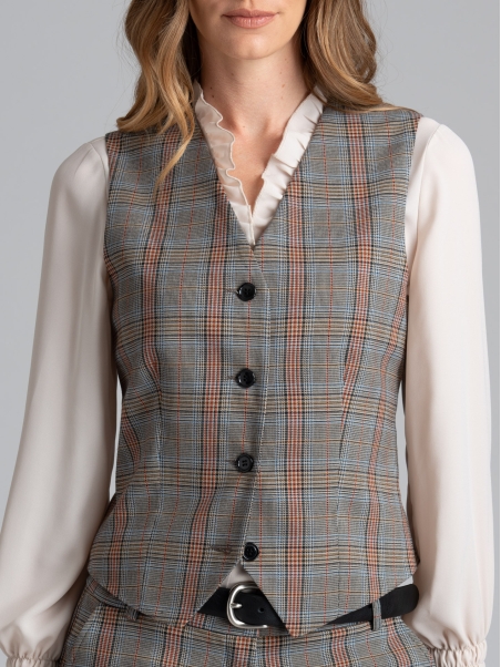 Gilet donna fantasia madras