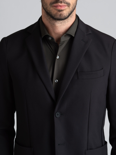 Chaqueta negra de hombre en tejido elástico TECNO 2
