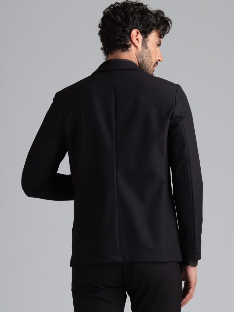 Chaqueta negra de hombre en tejido elástico TECNO
