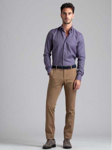 Pantalón chino de hombre America pocket en tejido diagonal