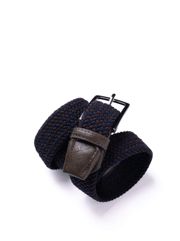 Cinturón elástico trenzado multicolor para hombre