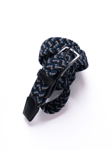 Cinturón elástico trenzado multicolor para hombre