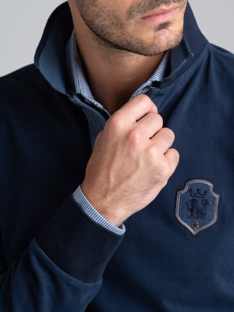 Polo de hombre en jersey con cuello ribeteado 2