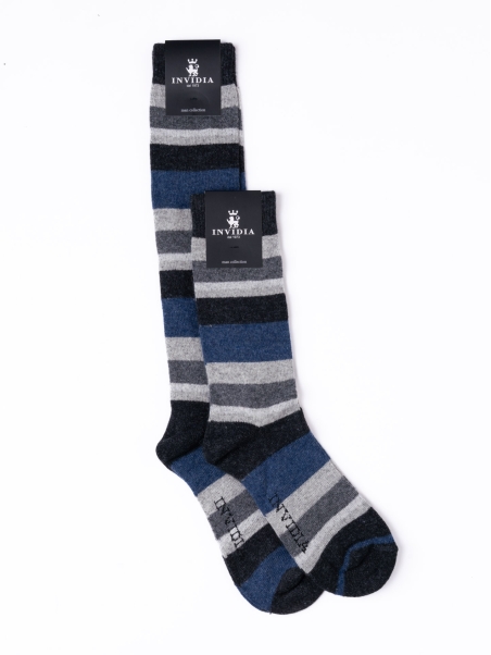 Calcetines de lana multirayas para hombre