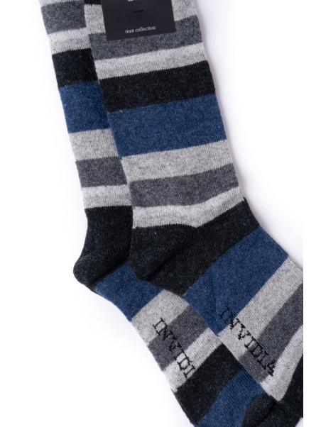 Calcetines de lana multirayas para hombre