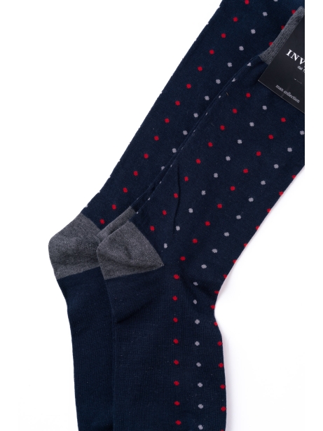 Calcetines de hombre con lunares bicolores 2