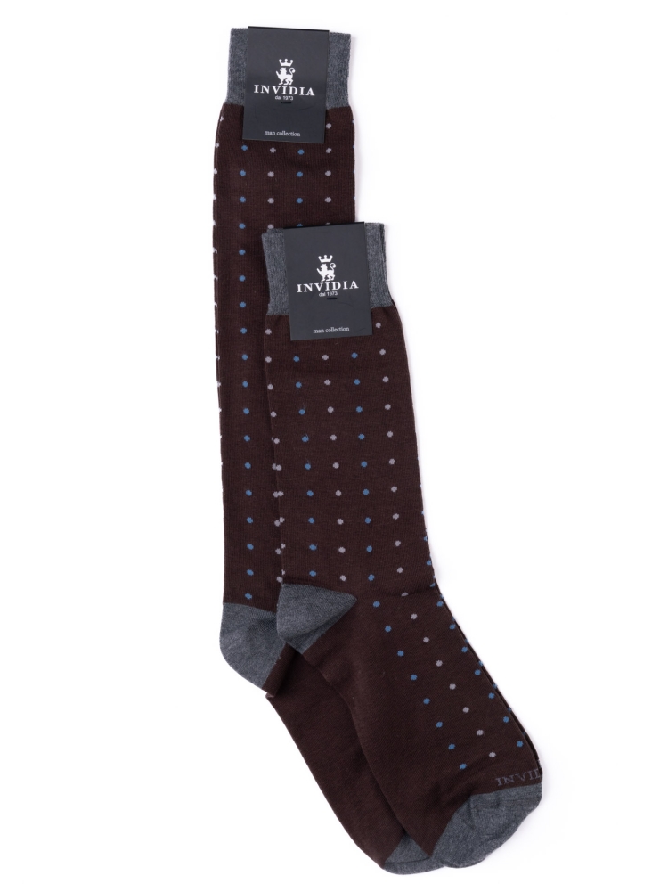 Calcetines de hombre con lunares bicolores