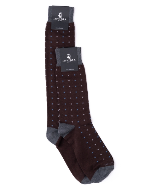 Calcetines de hombre con lunares bicolores