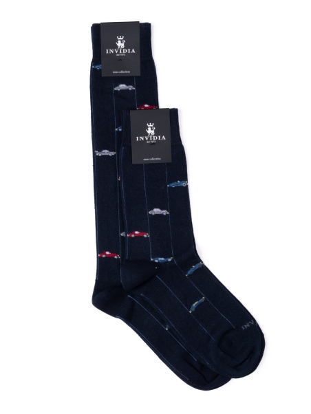 Calcetines de hombre con diseño de coche y regla