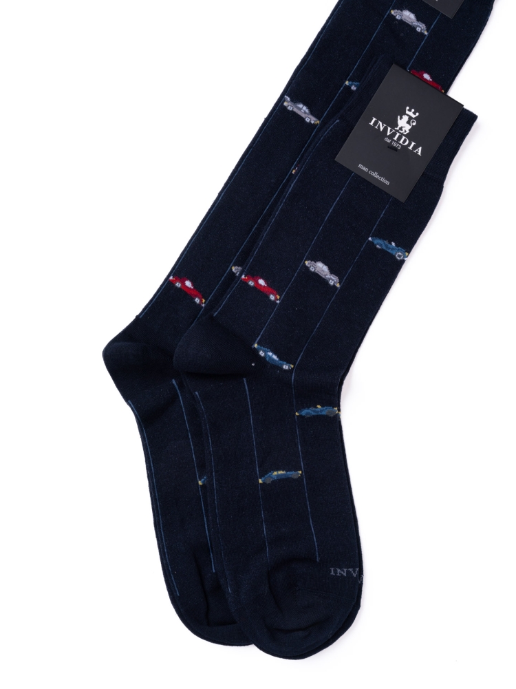 Calcetines de hombre con diseño de coche y regla