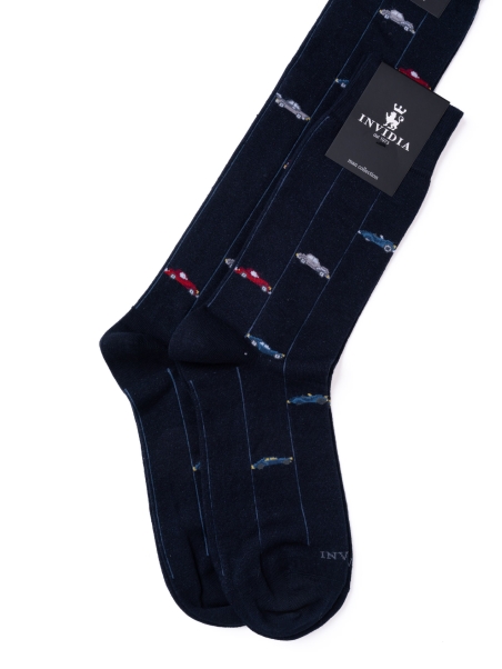 Calcetines de hombre con diseño de coche y regla