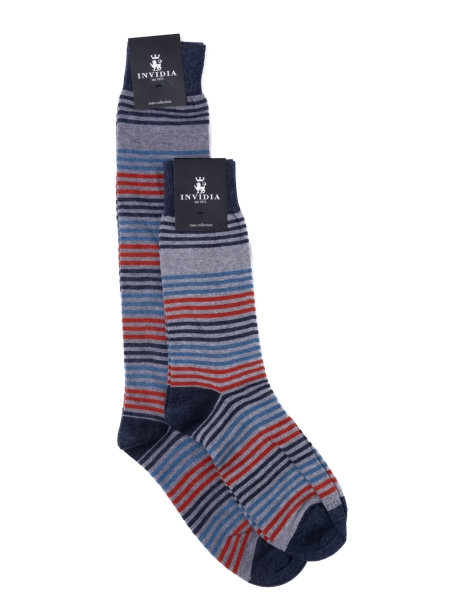 Calcetines de hombre con bloques de rayas